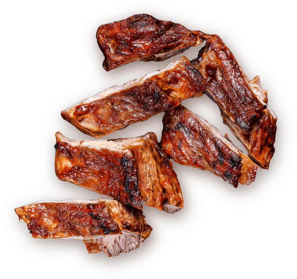 カットされて焼かれたお肉